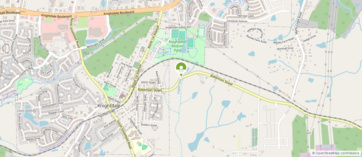 Map showing Child's World in Knightdale